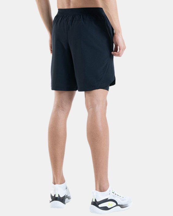 Men's UA Launch Run 2-in-1 Shorts in Black image number 1